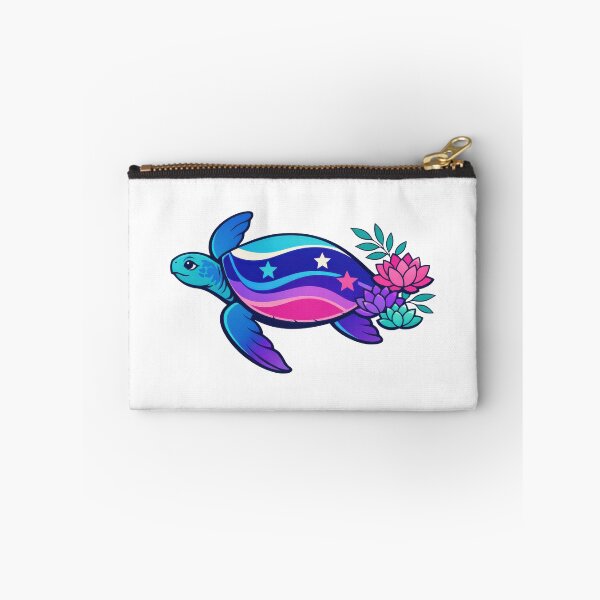 Item preview, Ukiyo E Style Sea Turtle with Cosmic Wave Shell and Lotus designed and sold by zoughlal.