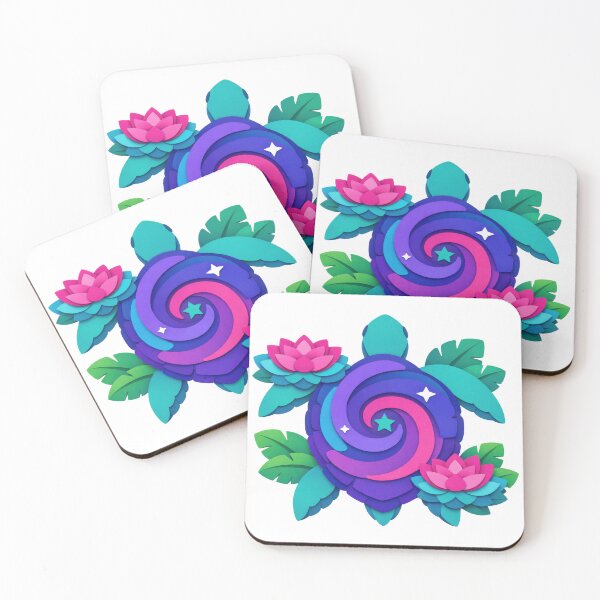 Item preview, Layered Paper Cut Sea Turtle with Cosmic Spiral Shell designed and sold by zoughlal.