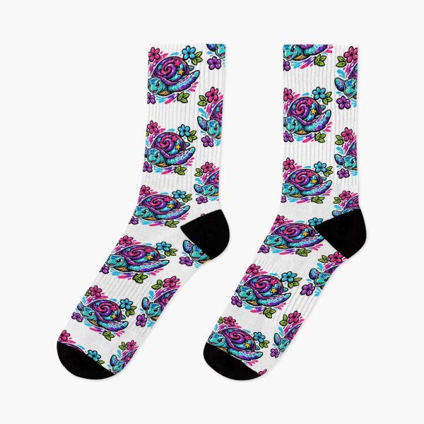 Item preview, Graffiti Pop Galaxy Sea Turtle with Floral Marks designed and sold by zoughlal.