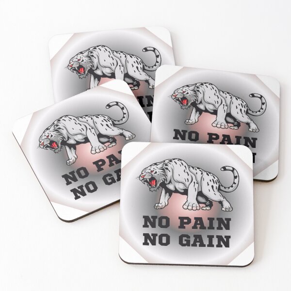 Item preview, Angry Tiger No Pain No Gain Gym Motivation designed and sold by Adappai.