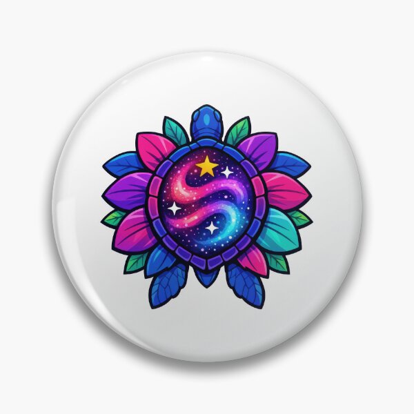 Item preview, Galaxy Bloom Burst Sea Turtle with Oversized Petal Shell designed and sold by zoughlal.