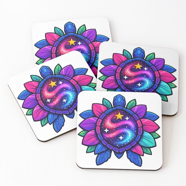 Item preview, Galaxy Bloom Burst Sea Turtle with Oversized Petal Shell designed and sold by zoughlal.