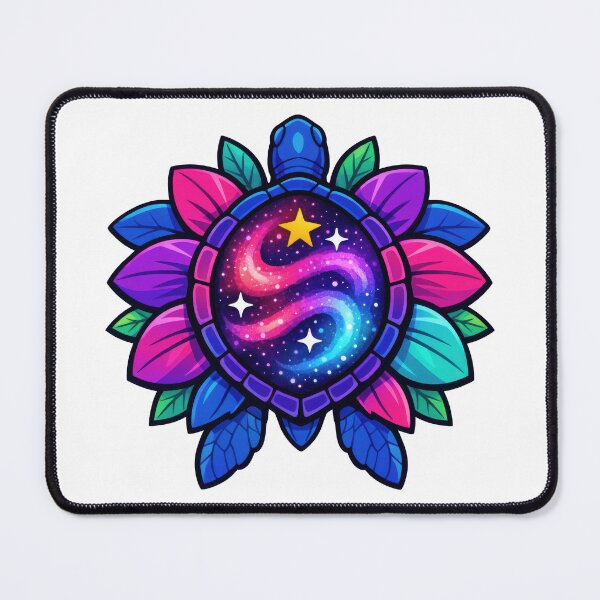 Item preview, Galaxy Bloom Burst Sea Turtle with Oversized Petal Shell designed and sold by zoughlal.