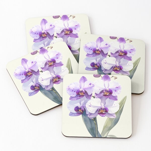 Item preview, Gentle beauty, orchid white with purple spots designed and sold by LiskoDesign.