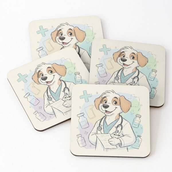 Item preview, Dr. Pawfect Medical Expert - Vintage Sketch Dog Illustration designed and sold by VisualRotaStudio .