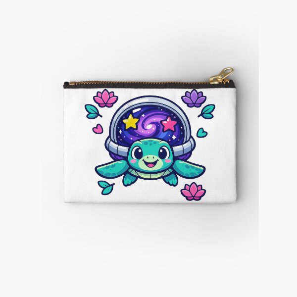 Item preview, Cartoon Space Helmet Shell Sea Turtle with Playful Lotus Confetti designed and sold by zoughlal.