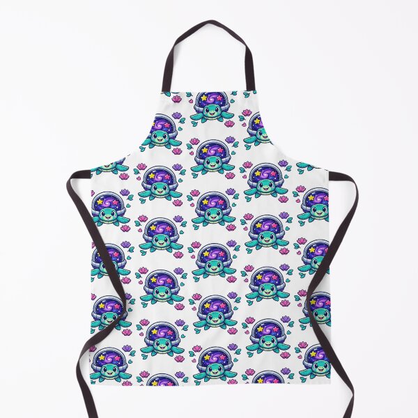 Item preview, Cartoon Space Helmet Shell Sea Turtle with Playful Lotus Confetti designed and sold by zoughlal.