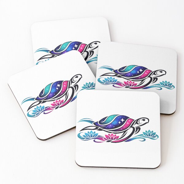 Item preview, Ribbon Swirl Shell Sea Turtle with Flowing Lotus Ribbons designed and sold by zoughlal.