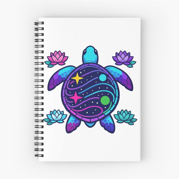 Item preview, Galaxy Map Shell Sea Turtle with Contour Lines and Lotus Ornaments designed and sold by zoughlal.