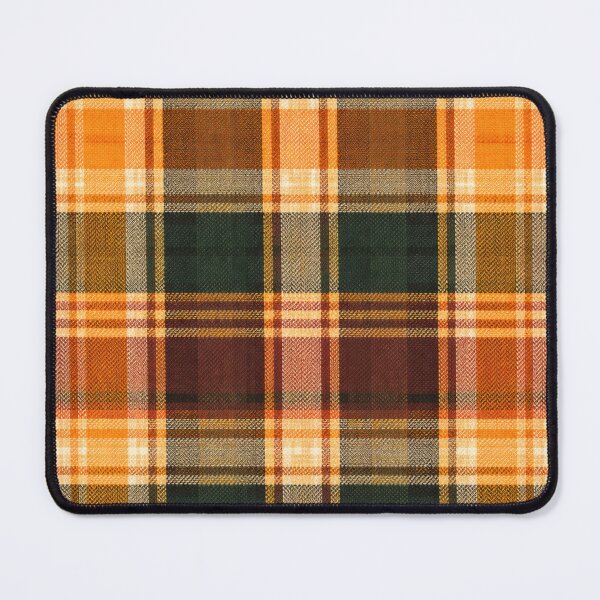 Item preview, Autumn Tartan Plaid Pattern in Orange & Forest Green (AI Textile Design) designed and sold by Cleora Art .