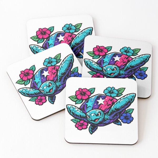 Item preview, Comic Ink Action Sea Turtle with Cosmic Burst Shell designed and sold by zoughlal.