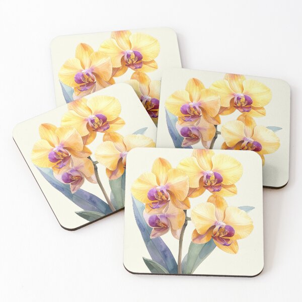 Item preview, Gentle beauty, yellow orchid with a purple center designed and sold by LiskoDesign.