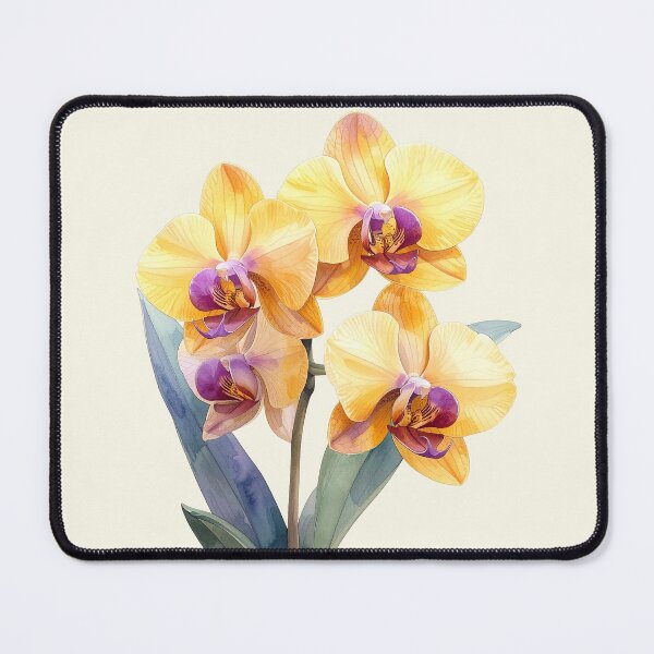 Item preview, Gentle beauty, yellow orchid with a purple center designed and sold by LiskoDesign.
