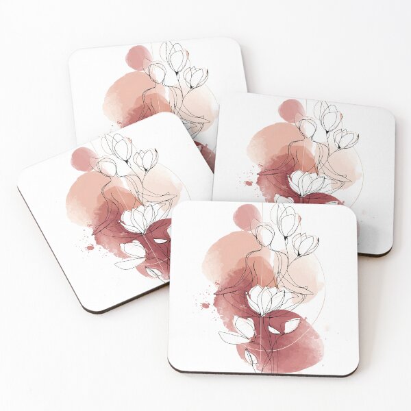 Item preview, Abstract Female Figure doing yoga with Flowers designed and sold by lautir.