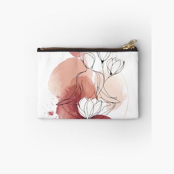 Item preview, Abstract Female Figure doing yoga with Flowers designed and sold by lautir.