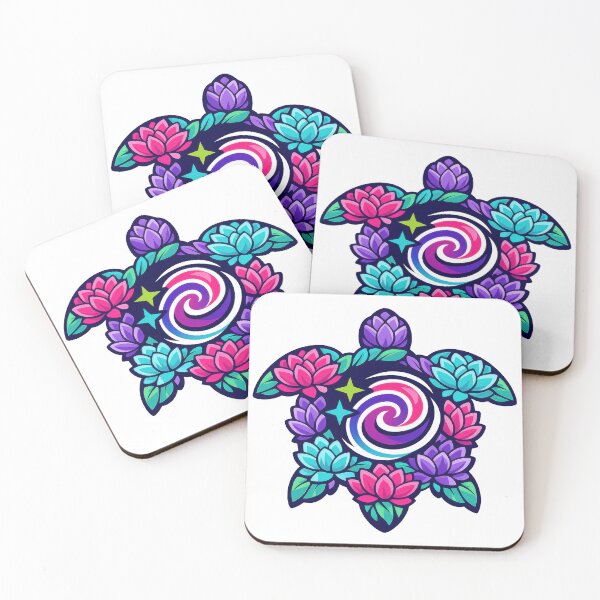 Item preview, Botanical Silhouette Sea Turtle with Cosmic Swirl Emblem designed and sold by zoughlal.