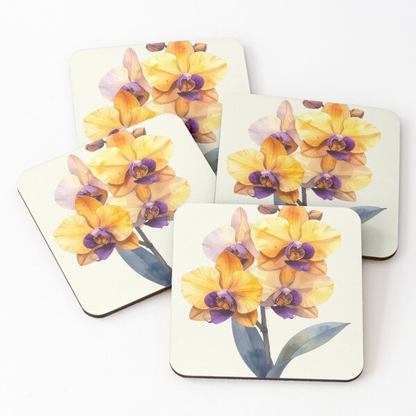 Item preview, Gentle beauty, yellow orchid with a dark purple center designed and sold by LiskoDesign.