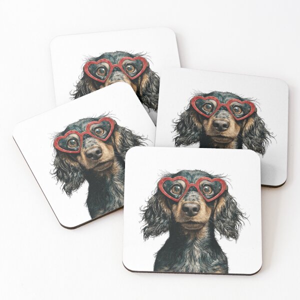 Item preview, Black and Tan Longhaired Dachshund: Valentine  designed and sold by blackdogbuckeye.