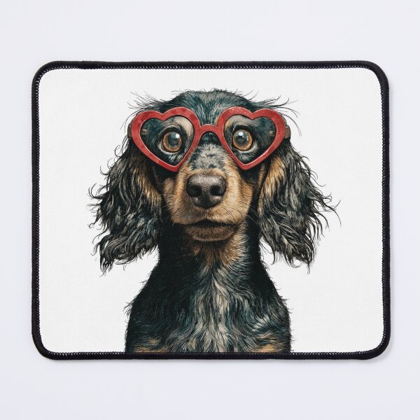 Item preview, Black and Tan Longhaired Dachshund: Valentine  designed and sold by blackdogbuckeye.