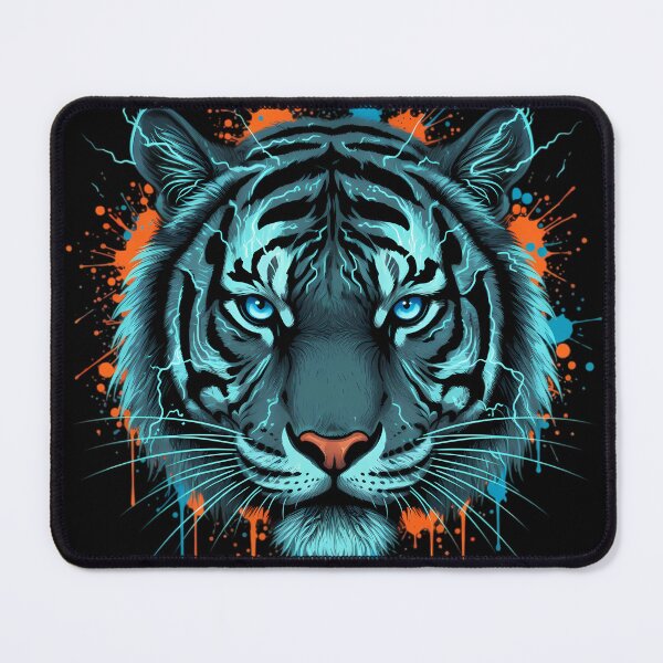 Item preview, Electric Tiger - Neon Fury & Cyber Stripes designed and sold by ImpactVibe.