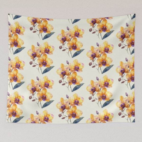 Item preview, Gentle beauty, yellow orchid with purple contrast designed and sold by LiskoDesign.