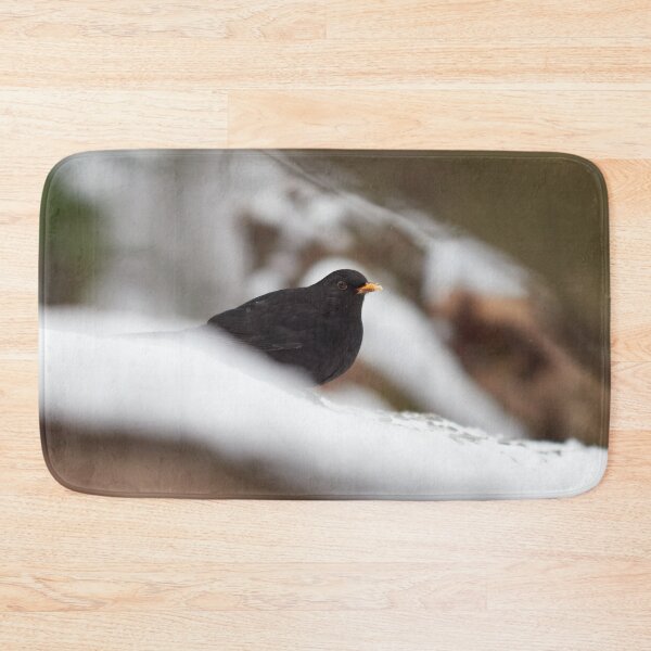 Item preview, Snowtime. Eurasian blackbird Winter 2026 designed and sold by Jouko Lehto Photography.
