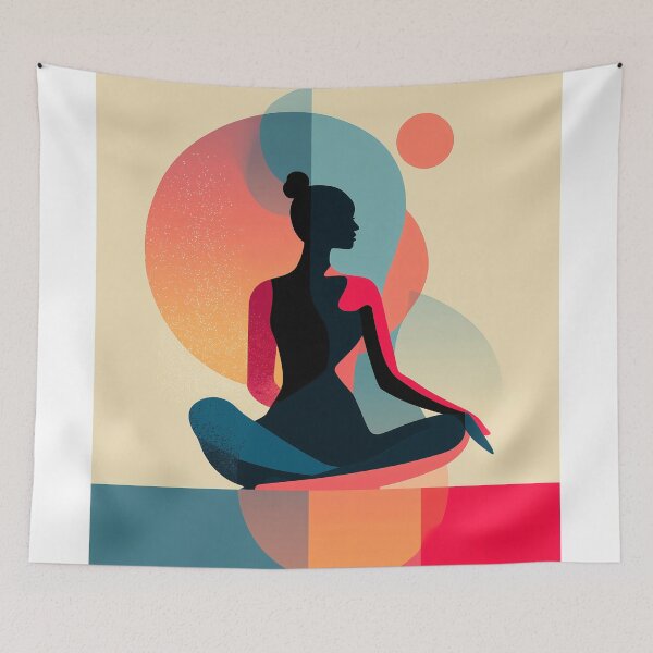 Item preview, Abstract boho Meditation Silhouette designed and sold by lautir.