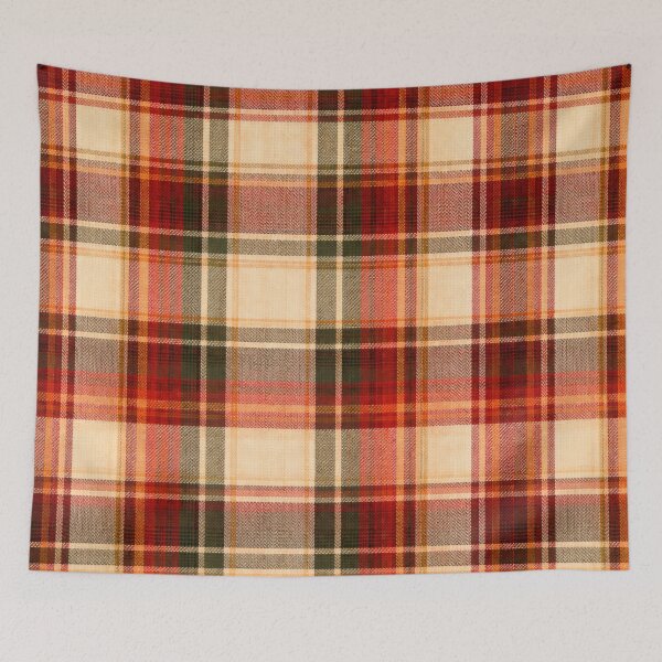 Item preview, Classic Red Tartan Plaid Pattern with Green & Cream (AI Textile Design) designed and sold by Cleora Art .