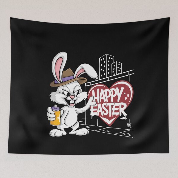 Item preview, Street Art Bunny – Happy Easter Graffiti designed and sold by NEWDESINGS12.