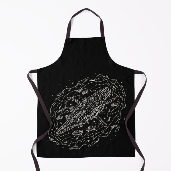 Item preview, Asteroid Hidden Spaceship Hangar Minimalist Line Art designed and sold by zzz888.