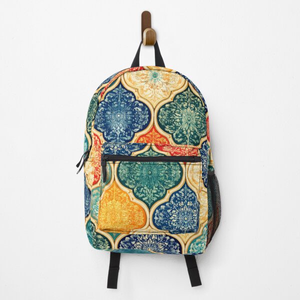 Item preview, Colorful Moroccan Quatrefoil Tile Pattern (AI Decorative Design) designed and sold by Cleora Visuals.