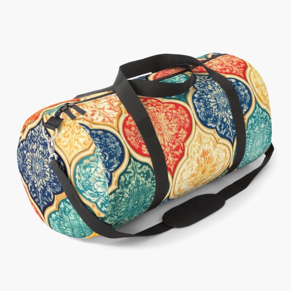 Item preview, Colorful Moroccan Quatrefoil Tile Pattern (AI Decorative Design) designed and sold by Cleora Art .