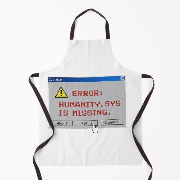 Item preview, ICE Error: Humanity.sys is Missing - Retro Political Satire designed and sold by SlientOrbit.