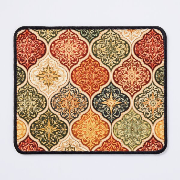 Item preview, Warm Moroccan Floral Tile Pattern in Terracotta & Olive (AI Decorative Design) designed and sold by Cleora Art .