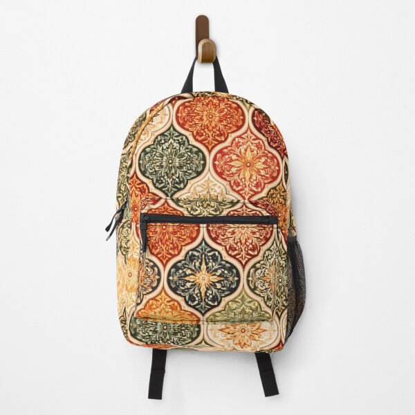 Item preview, Warm Moroccan Floral Tile Pattern in Terracotta & Olive (AI Decorative Design) designed and sold by Cleora Visuals.