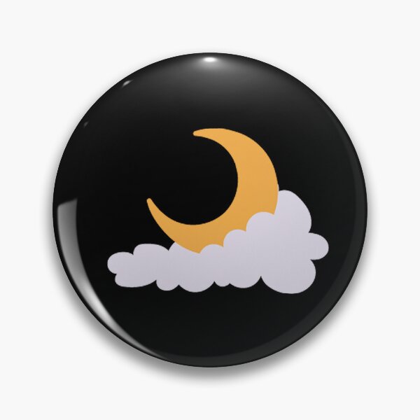Item preview, a clouded crescent moon designed and sold by MYOMYO.
