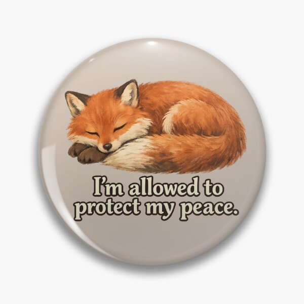 Item preview, I’m Allowed To Protect My Peace Fox Illustration designed and sold by ChirpInc.