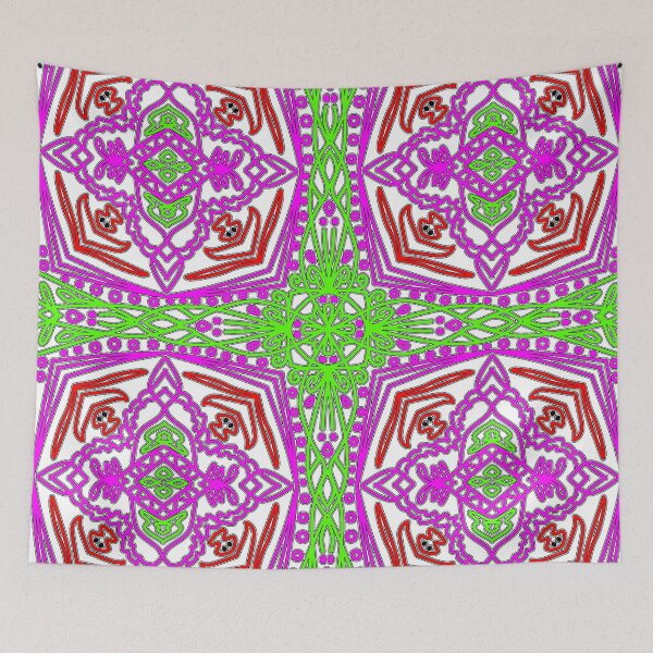 Item preview, "Ornamental Quadrant Pattern with Floral Cross and Diamond Motifs" designed and sold by nighttime1990.