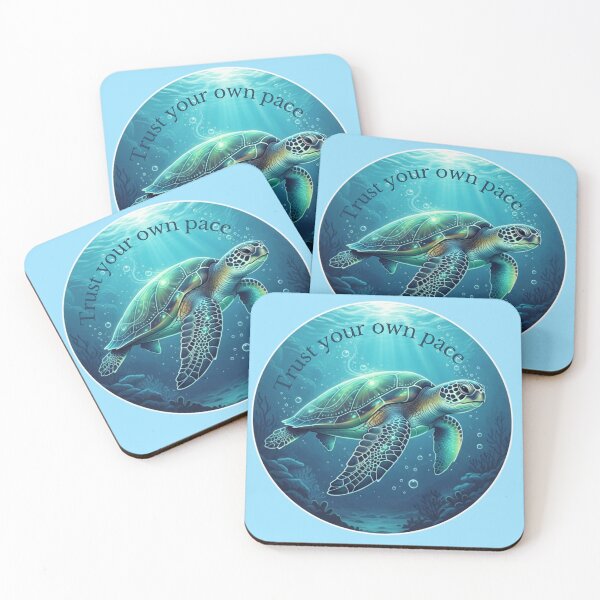 Item preview, Trust Your Own Pace – Sea Turtle Inspirational Art designed and sold by soletstudio.