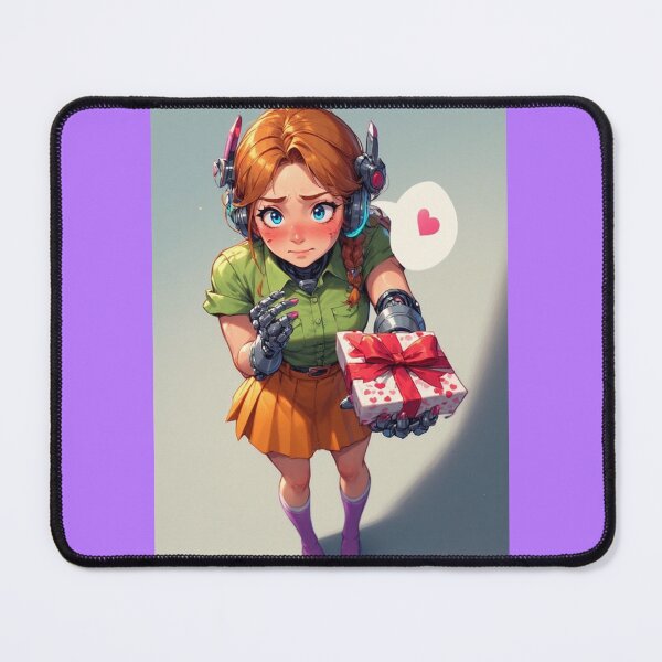 Item preview, Shy Android Girl Anime - Valentine's Day designed and sold by ArtsJulian.