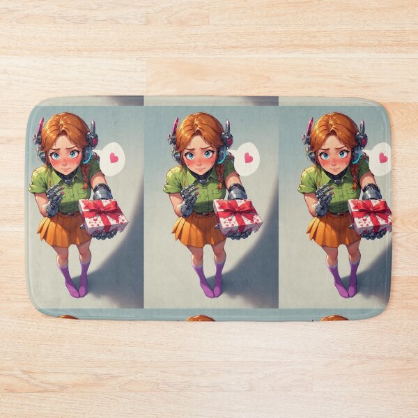 Item preview, Shy Android Girl Anime - Valentine's Day designed and sold by ArtsJulian.