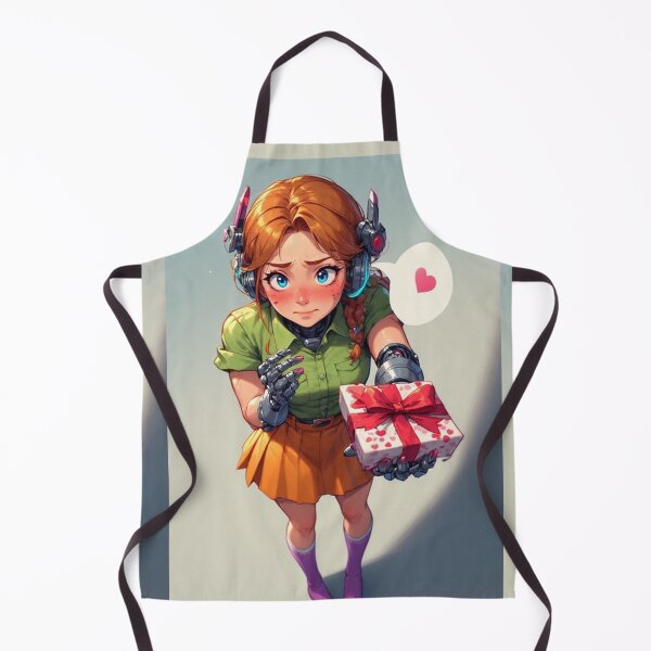 Item preview, Shy Android Girl Anime - Valentine's Day designed and sold by ArtsJulian.