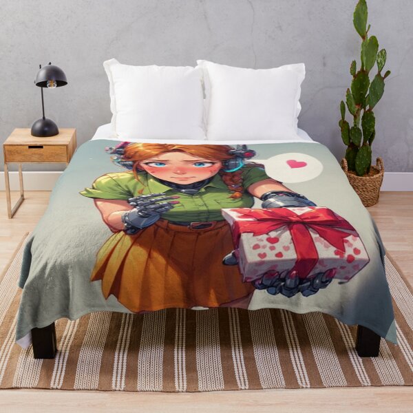 Item preview, Shy Android Girl Anime - Valentine's Day designed and sold by ArtsJulian.