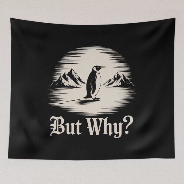 Item preview, But Why Penguin Meme,Vintage Nihilist Penguin designed and sold by Meryem Mamouni.