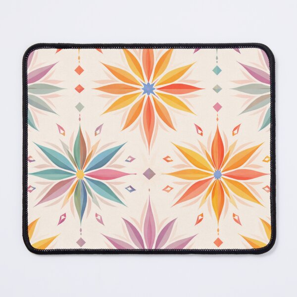 Item preview, Retro Starburst Diamond Pattern in Pastel Coral & Teal (AI Seamless Design) designed and sold by Cleora Visuals.