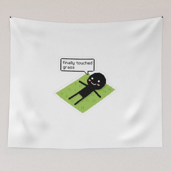 Item preview, Finally Touched Grass Pixel Art designed and sold by TinyJoy Studio.