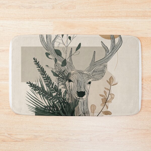 Item preview, Geometric Deer with boho Botanical Elements designed and sold by lautir.