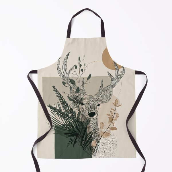 Item preview, Geometric Deer with boho Botanical Elements designed and sold by lautir.