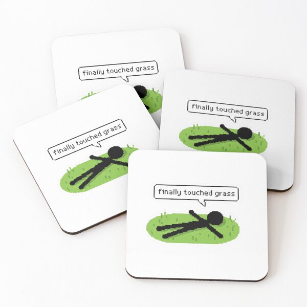 Item preview, Finally Touched Grass Pixel Meme designed and sold by TinyJoy Studio.