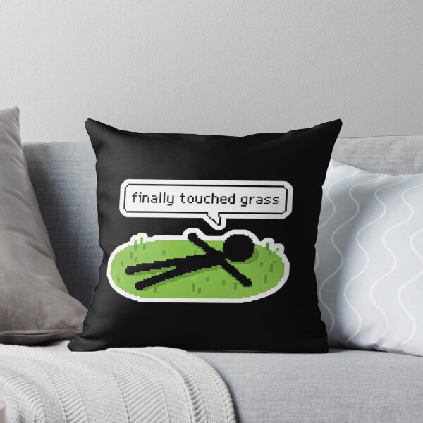 Item preview, Finally Touched Grass Pixel Meme designed and sold by TinyJoy Studio.